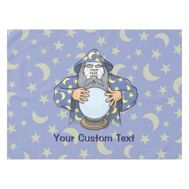 Wizard with your face tablecloth (Front (Horizontal))