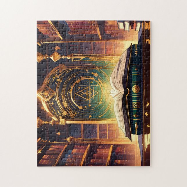Wizarding School's Magic Library for Witchcraft Jigsaw Puzzle (Vertical)