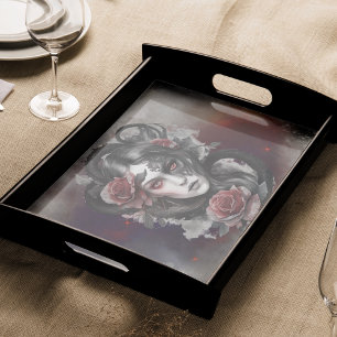 Wizardry Dark Horned Demon with Glowing Red Eyes Tissue Paper