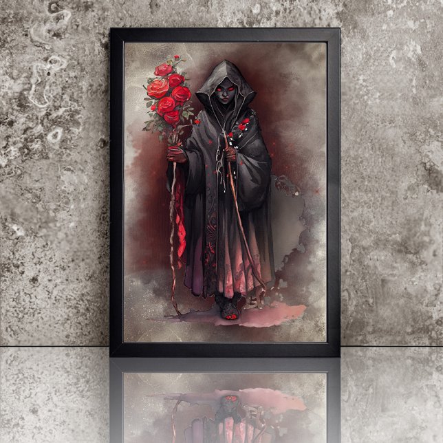 Wizardry | Shadowy Dark Witch Glowing Red Eyes Poster (Creator Uploaded)