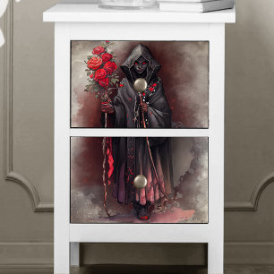 Wizardry Shadowy Dark Witch Glowing Red Eyes Tissue Paper