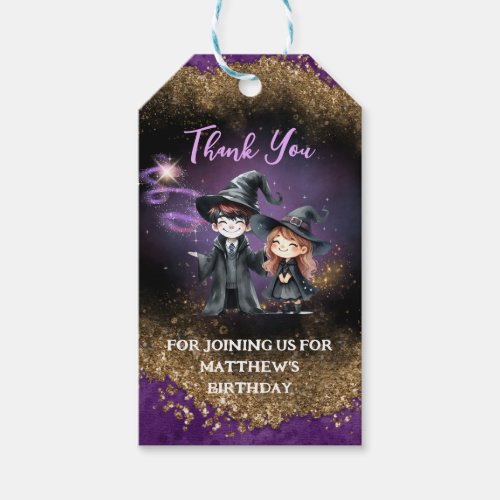 Wizards and Witches Favors Goody Bags Gifts Custom Gift Tags