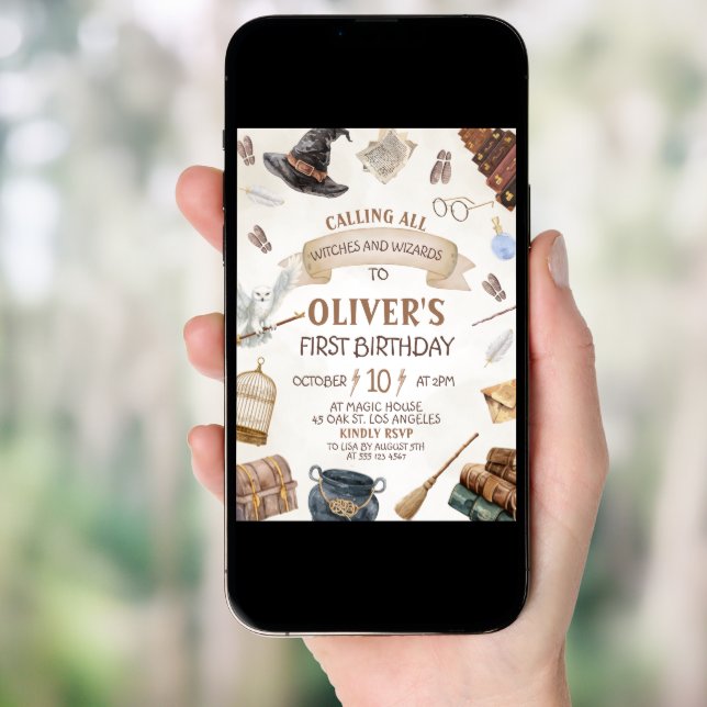 Wizards Birthday Invitation (Front Digital)