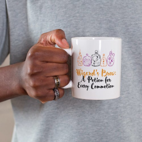 Wizards Brew A Potion for Every Commotion Funny Coffee Mug