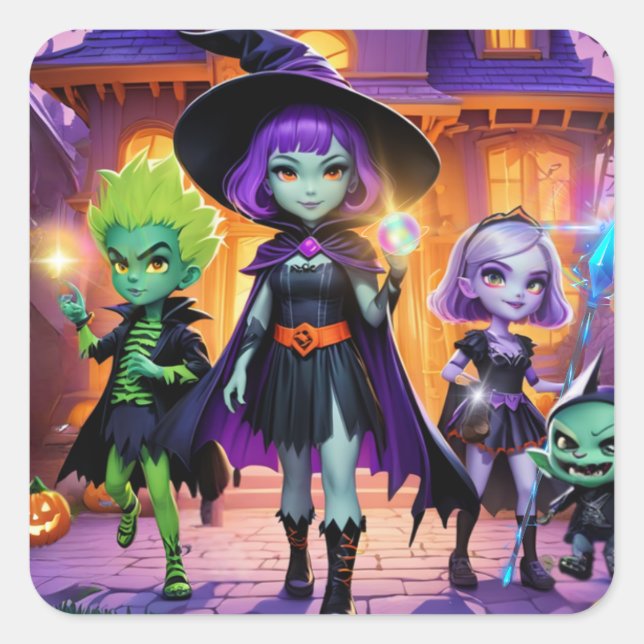 Wizards, Ghouls, and Spooky Sticker (Front)