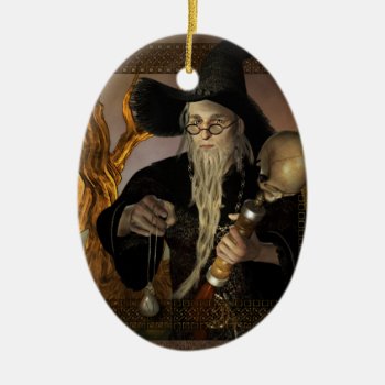 Wizards Magic Fantasy Illustration Ornament by EarthMagickGifts at Zazzle
