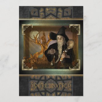 Wizards Magic Large Invitation by EarthMagickGifts at Zazzle