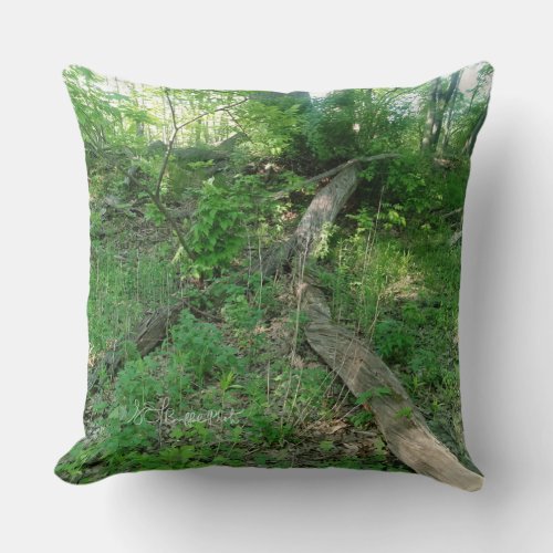 Wizened Felled Tree Throw Pillow