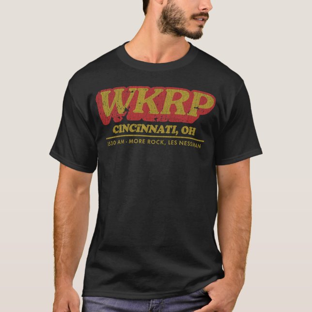 WKRP CINCINNATI 1530 AM retro girl T-Shirt (Front)