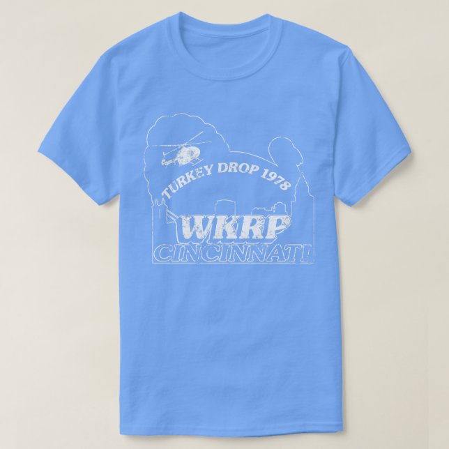 WKRP Turkey Drop Vintage T-Shirt (Design Front)