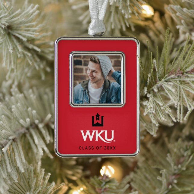 WKU Academic Emblem with Bell Tower Christmas Ornament (Tree)