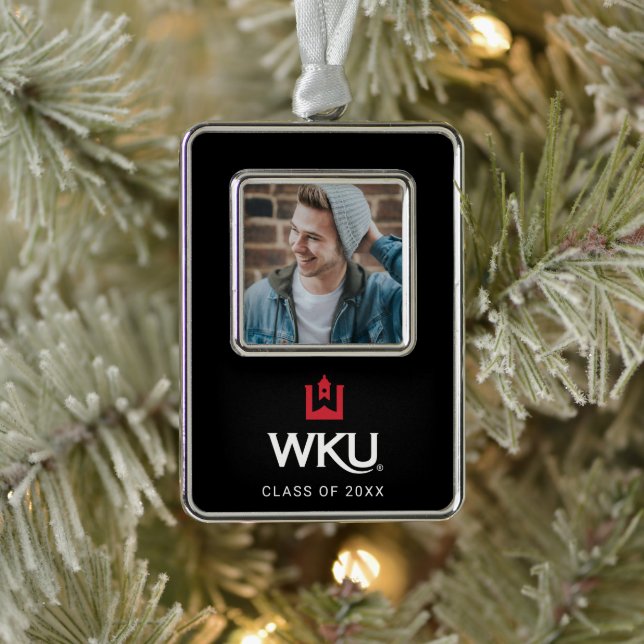 WKU Academic Emblem with Bell Tower Christmas Ornament (Tree)