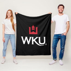 WKU Academic Emblem with Bell Tower Fleece Blanket