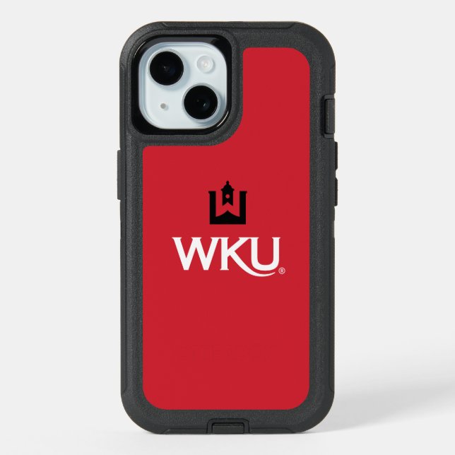 WKU Academic Emblem with Bell Tower iPhone 15 Case (Back)