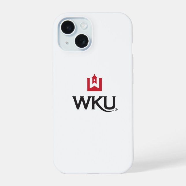 WKU Academic Emblem with Bell Tower iPhone 15 Case (Back)