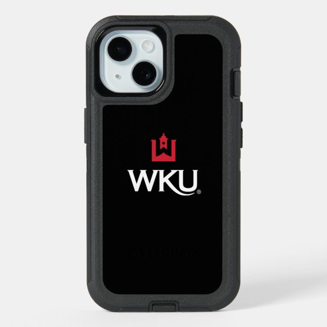 WKU Academic Emblem with Bell Tower iPhone 15 Case (Back)