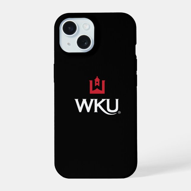 WKU Academic Emblem with Bell Tower iPhone 15 Case (Back)