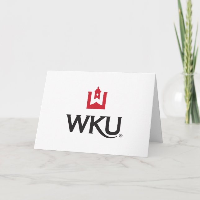 WKU Academic Emblem with Bell Tower Thank You Card (Front)