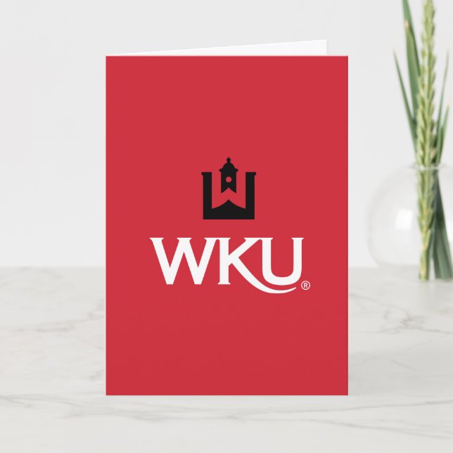 WKU Academic Emblem with Bell Tower Thank You Card (Front)