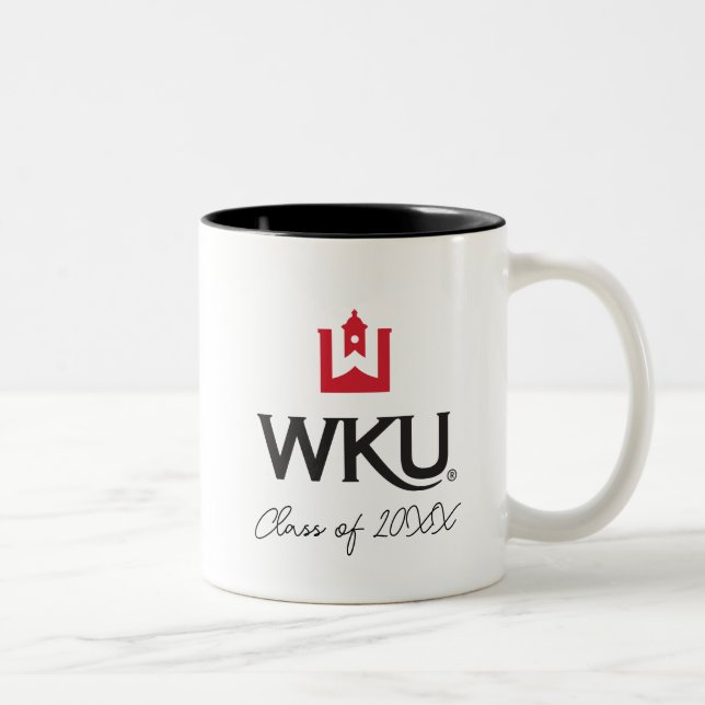 WKU Academic Emblem with Bell Tower Two-Tone Coffee Mug (Right)