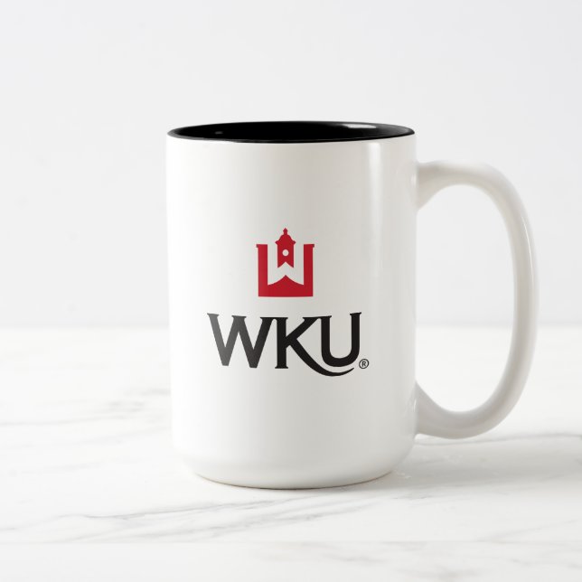 WKU Academic Emblem with Bell Tower Two-Tone Coffee Mug (Right)