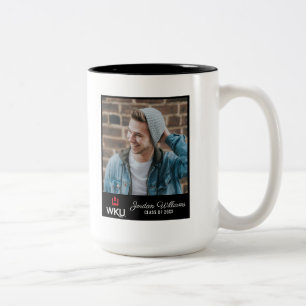 WKU Academic Emblem with Bell Tower Two-Tone Coffee Mug