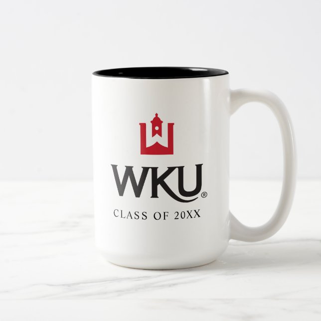 WKU Academic Emblem with Bell Tower Two-Tone Coffee Mug (Right)