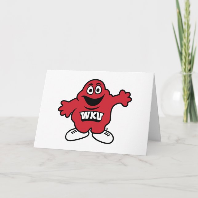 WKU Big Red Mascot Emblem Card (Front)