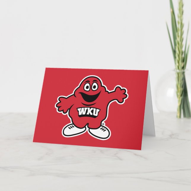 WKU Big Red Mascot Emblem Card (Front)