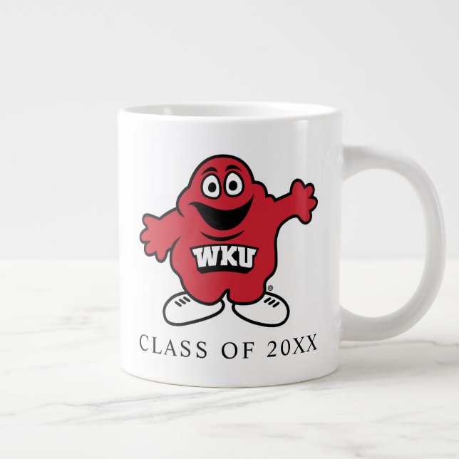 WKU Big Red Mascot Emblem Giant Coffee Mug (Right)