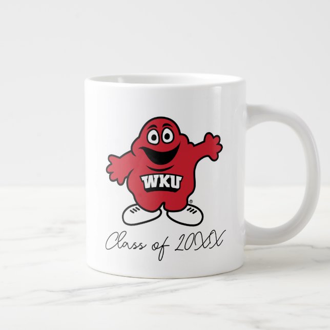 WKU Big Red Mascot Emblem Giant Coffee Mug (Right)