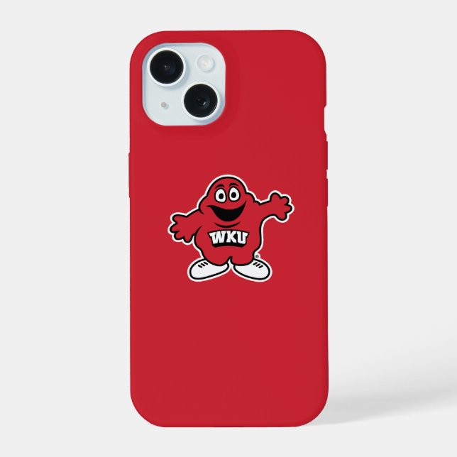 WKU Big Red Mascot Emblem iPhone 15 Case (Back)