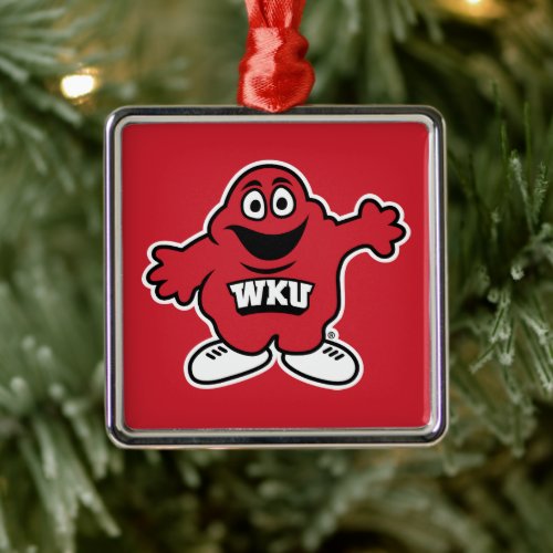 WKU Big Red Mascot Emblem Metal Ornament