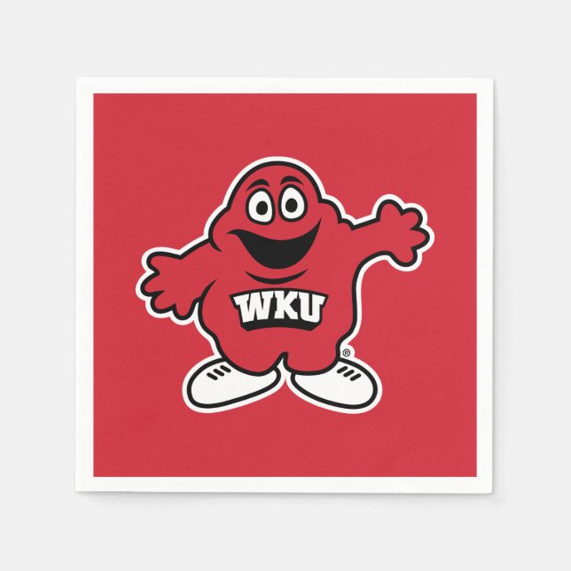 WKU Big Red Mascot Emblem Napkins (Front)