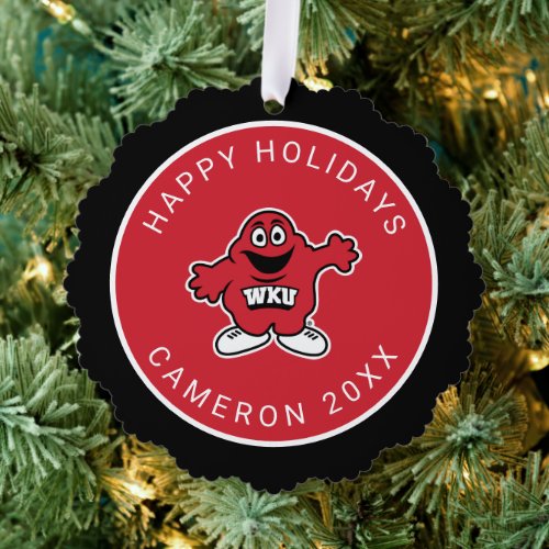 WKU Big Red Mascot Emblem Ornament Card