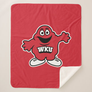 WKU Big Red Mascot Emblem Sherpa Blanket