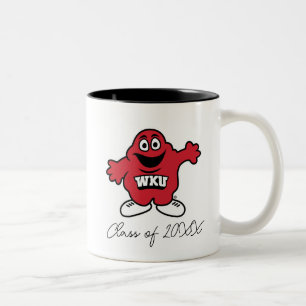 WKU Big Red Mascot Emblem Two-Tone Coffee Mug