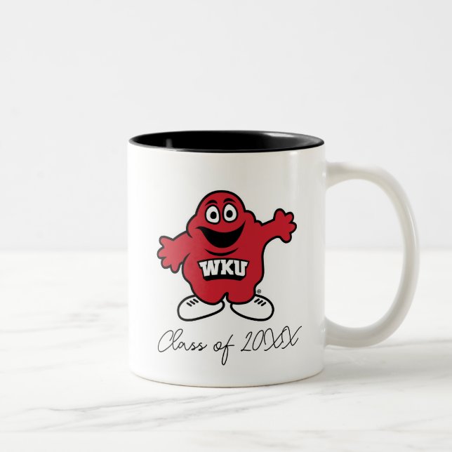 WKU Big Red Mascot Emblem Two-Tone Coffee Mug (Right)