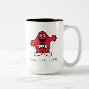 WKU Big Red Mascot Emblem Two-Tone Coffee Mug