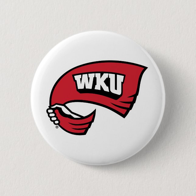 WKU Hand-Held Red Towel Logo Button (Front)