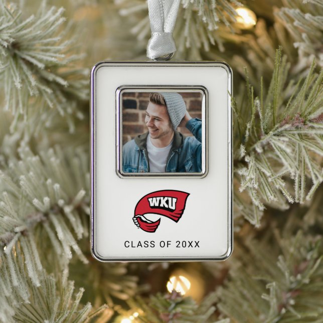 WKU Hand-Held Red Towel Logo Christmas Ornament (Tree)