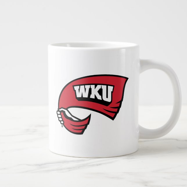WKU Hand-Held Red Towel Logo Giant Coffee Mug (Right)