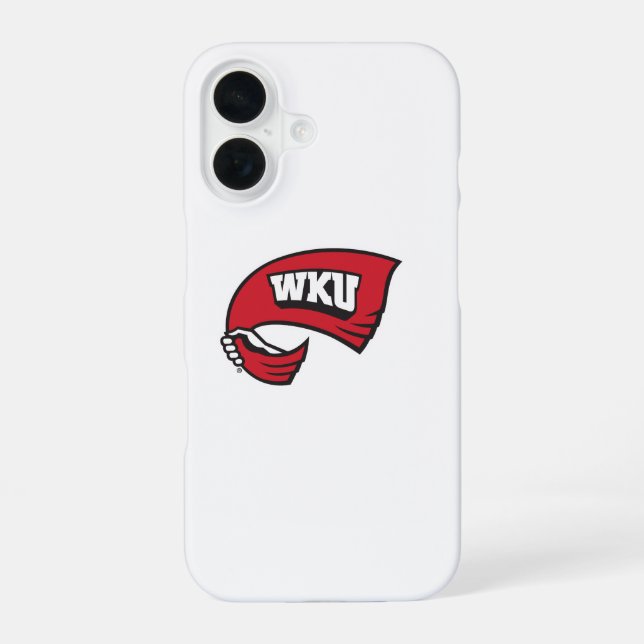 WKU Hand-Held Red Towel Logo iPhone Case (Back)