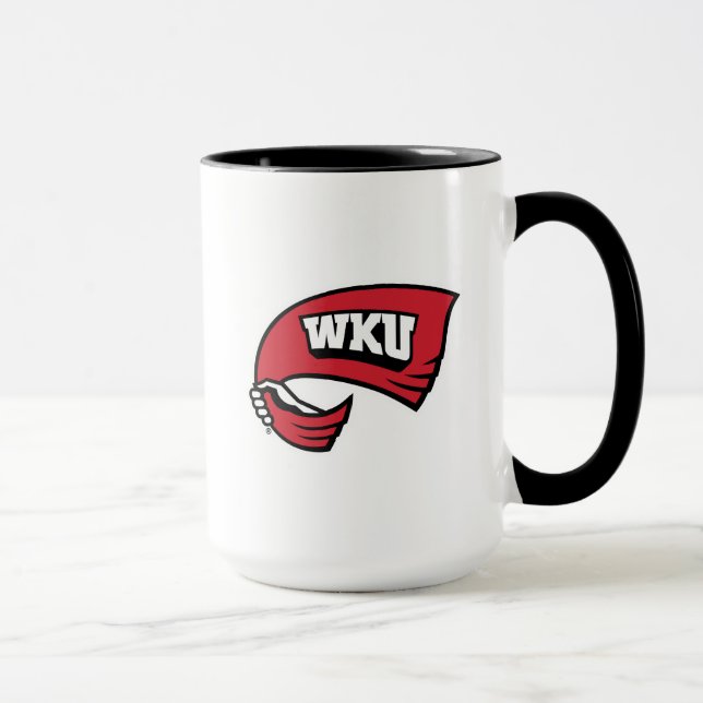WKU Hand-Held Red Towel Logo Mug (Right)