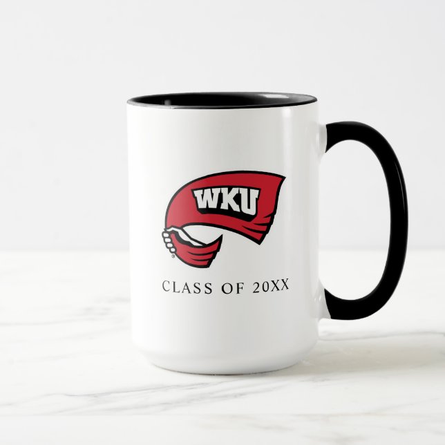 WKU Hand-Held Red Towel Logo Mug (Right)