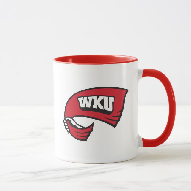 WKU Hand-Held Red Towel Logo Mug (Right)
