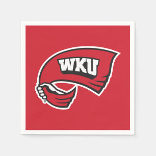 WKU Hand-Held Red Towel Logo Napkins