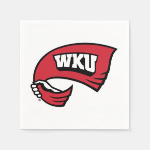 WKU Hand-Held Red Towel Logo Napkins