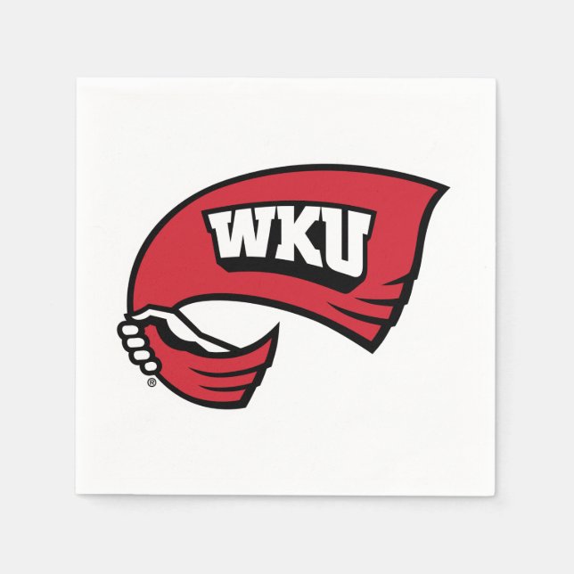 WKU Hand-Held Red Towel Logo Napkins (Front)