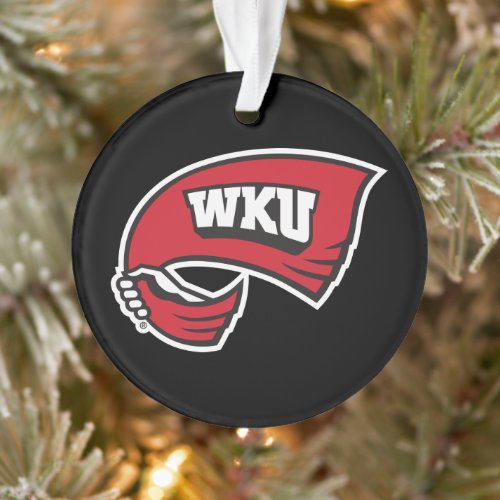 WKU Hand-Held Red Towel Logo Ornament